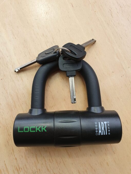 Lockk Beugelslot voor de Lockk kabels 2.5 en 5 mtr. ART 1* gecertificeerd